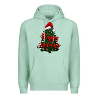 Seafoam happy holidays christmas tree Premium Hoodie - RanaPortraitStore