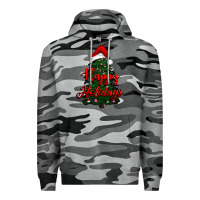 Slate Camo happy holidays christmas tree Premium Hoodie - RanaPortraitStore