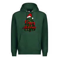 Sports Green happy holidays christmas tree Premium Hoodie - RanaPortraitStore