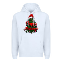 White happy holidays christmas tree Premium Hoodie - RanaPortraitStore