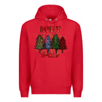 Red holly jolly Christmas trees Premium Hoodie - RanaPortraitStore