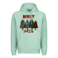 Seafoam holly jolly Christmas trees Premium Hoodie - RanaPortraitStore