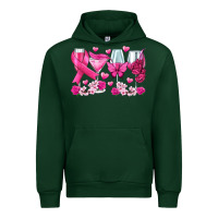 Forest Green breast cancer wine glasses Urban Hoodie - texasbilliewilder