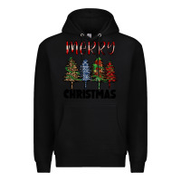 Black merry christmas trees Premium Hoodie - RanaPortraitStore