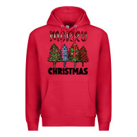 Cardinal merry christmas trees Premium Hoodie - RanaPortraitStore