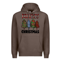Coffee merry christmas trees Premium Hoodie - RanaPortraitStore