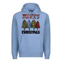 Colony Blue merry christmas trees Premium Hoodie - RanaPortraitStore