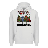 Dove Grey merry christmas trees Premium Hoodie - RanaPortraitStore