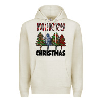 Oatmeal Heather merry christmas trees Premium Hoodie - RanaPortraitStore