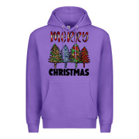 Purple merry christmas trees Premium Hoodie - RanaPortraitStore