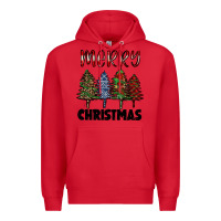 Red merry christmas trees Premium Hoodie - RanaPortraitStore
