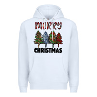 White merry christmas trees Premium Hoodie - RanaPortraitStore