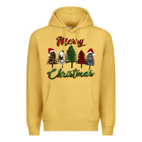 Antique Gold merry christmas trees Premium Hoodie - RanaPortraitStore