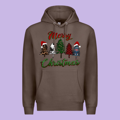 Merry Christmas Trees Premium Hoodie Designed By Ranaportraitstore