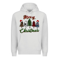 Dove Grey merry christmas trees Premium Hoodie - RanaPortraitStore