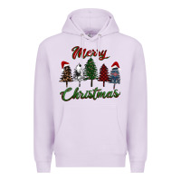 Lilac merry christmas trees Premium Hoodie - RanaPortraitStore