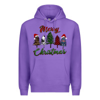 Purple merry christmas trees Premium Hoodie - RanaPortraitStore