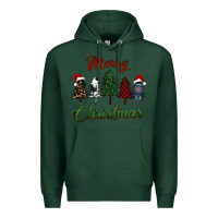 Sports Green merry christmas trees Premium Hoodie - RanaPortraitStore