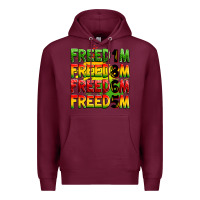 Burgundy Freedom 1865 Premium Hoodie - Zillion Design Studio