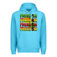 Ocean Blue Freedom 1865 Premium Hoodie - Zillion Design Studio