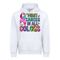 White fight cancer in all colors Urban Hoodie - texasbilliewilder