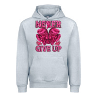 Heather Grey never give up cancer Urban Hoodie - texasbilliewilder
