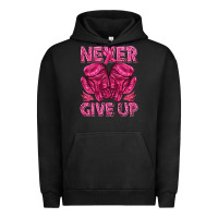 Pigment Black never give up cancer Urban Hoodie - texasbilliewilder