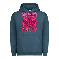 Pigment Midnight Navy never give up cancer Urban Hoodie - texasbilliewilder