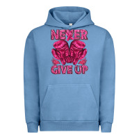 Pigment Pebble Blue never give up cancer Urban Hoodie - texasbilliewilder
