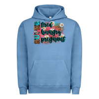 Pigment Pebble Blue super tired super hungry super pregnant Urban Hoodie - Zillion Design Studio