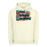 Pigment Pistachio super tired super hungry super pregnant Urban Hoodie - Zillion Design Studio