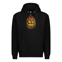 Black watercolor leopard pumpkin Premium Hoodie - RanaPortraitStore