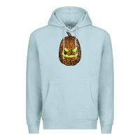 Blue Mist watercolor leopard pumpkin Premium Hoodie - RanaPortraitStore