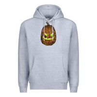Heather Grey watercolor leopard pumpkin Premium Hoodie - RanaPortraitStore
