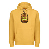 Mustard watercolor leopard pumpkin Premium Hoodie - RanaPortraitStore