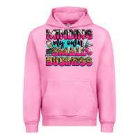 Fuchsia Pink minding my own small business Urban Hoodie - Zillion Design Studio