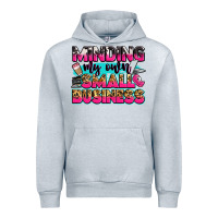 Heather Grey minding my own small business Urban Hoodie - Zillion Design Studio