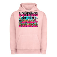 Pigment Salmon minding my own small business Urban Hoodie - Zillion Design Studio
