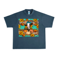 Midnight Navy Cow fall pumpkin Urban Heavy Tee - Artiststas