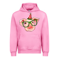 Fuchsia Pink pig christmas Urban Hoodie - RanaPortraitStore