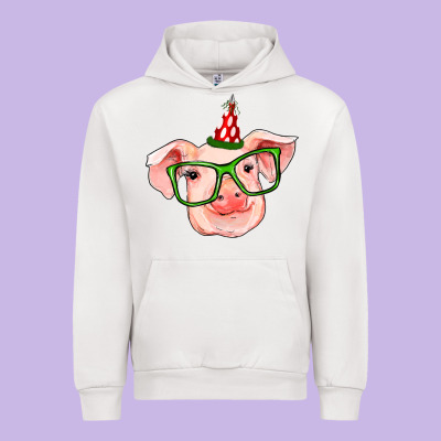 Pig Christmas Urban Hoodie Designed By Ranaportraitstore