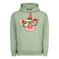 Pigment Oil Green pig christmas Urban Hoodie - RanaPortraitStore