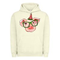 Pigment Pistachio pig christmas Urban Hoodie - RanaPortraitStore