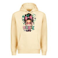 Pina Colada afro messy bun nurse life Premium Hoodie - texasbilliewilder