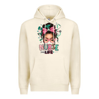 Tofu afro messy bun nurse life Premium Hoodie - texasbilliewilder