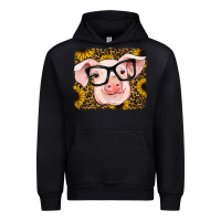 Black sunflowers pig Urban Hoodie - RanaPortraitStore