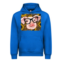 Cobalt sunflowers pig Urban Hoodie - RanaPortraitStore