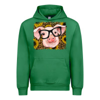 Emerald sunflowers pig Urban Hoodie - RanaPortraitStore