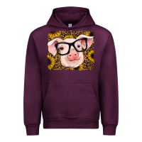 Mauve Wine sunflowers pig Urban Hoodie - RanaPortraitStore