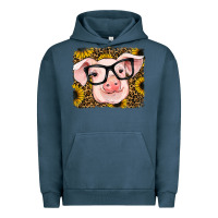 Pigment Midnight Navy sunflowers pig Urban Hoodie - RanaPortraitStore